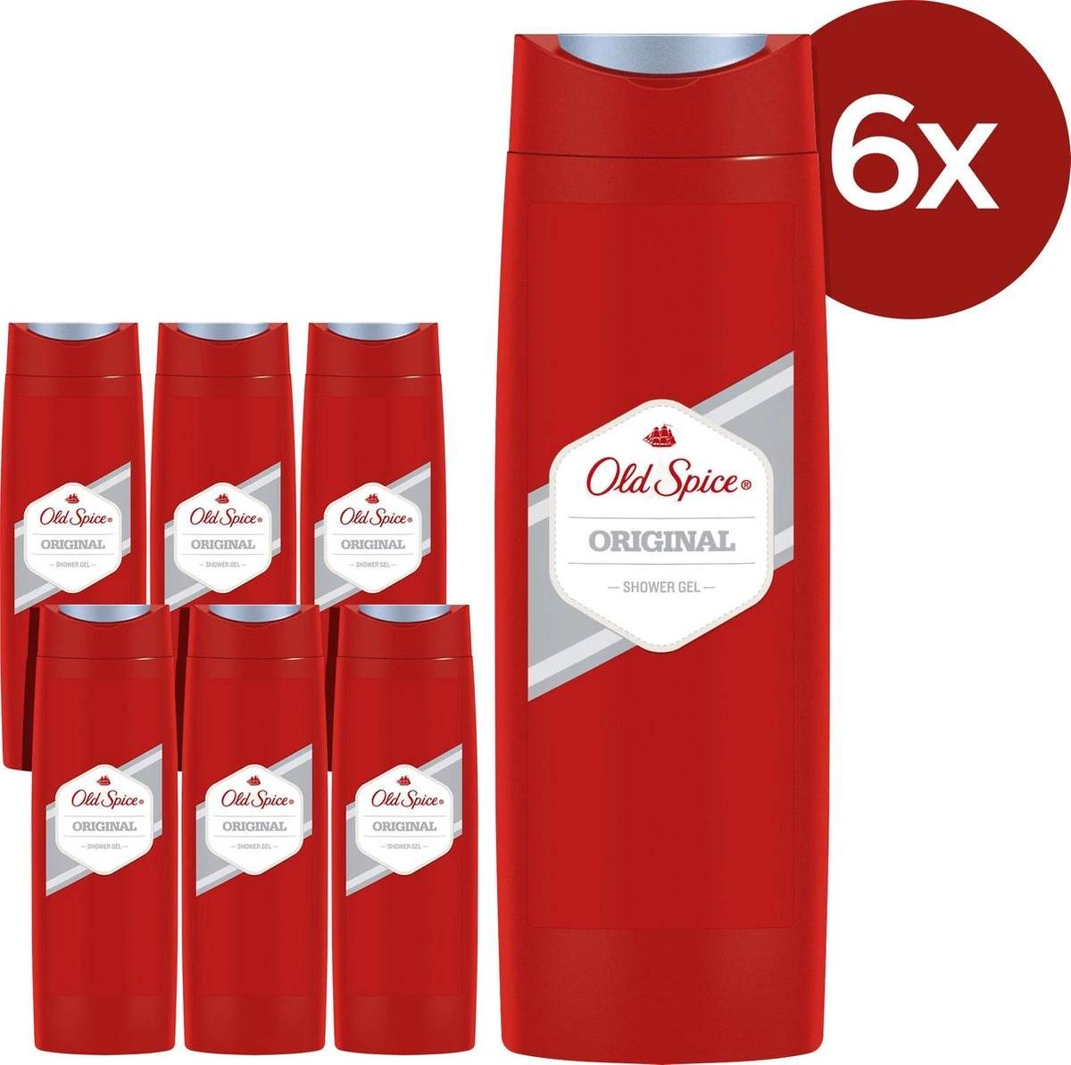 Old Spice Original - Voordeelverpakking 6x250ml - Douchegel 3 Old Spice Original - Voordeelverpakking 6x250ml - Douchegel