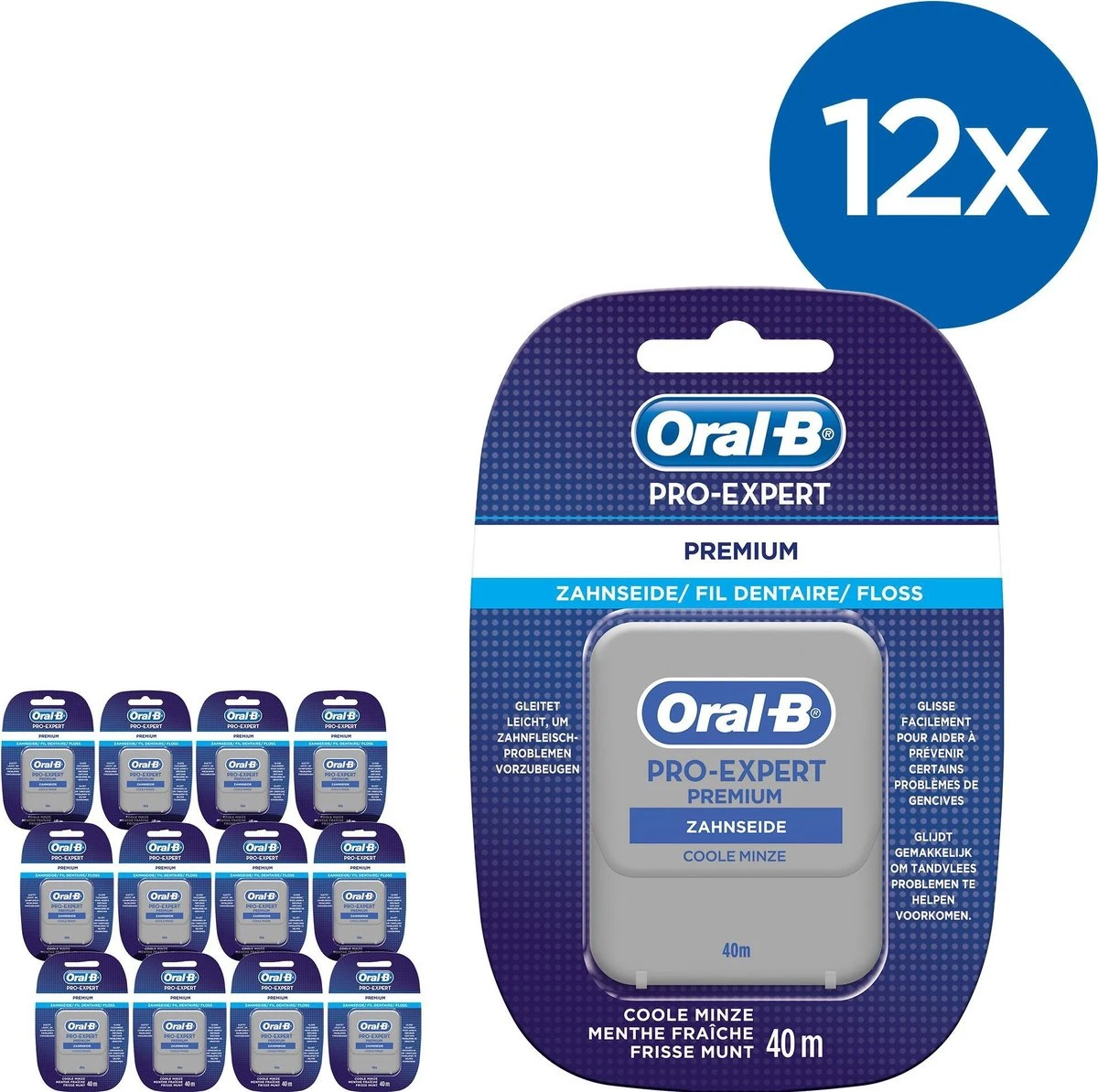 Oral B Oral-B Pro-Expert Premium - Voordeelverpakking 12x40m - Flosdraad 7 Oral B Oral-B Pro-Expert Premium - Voordeelverpakking 12x40m - Flosdraad - Afbeelding 5