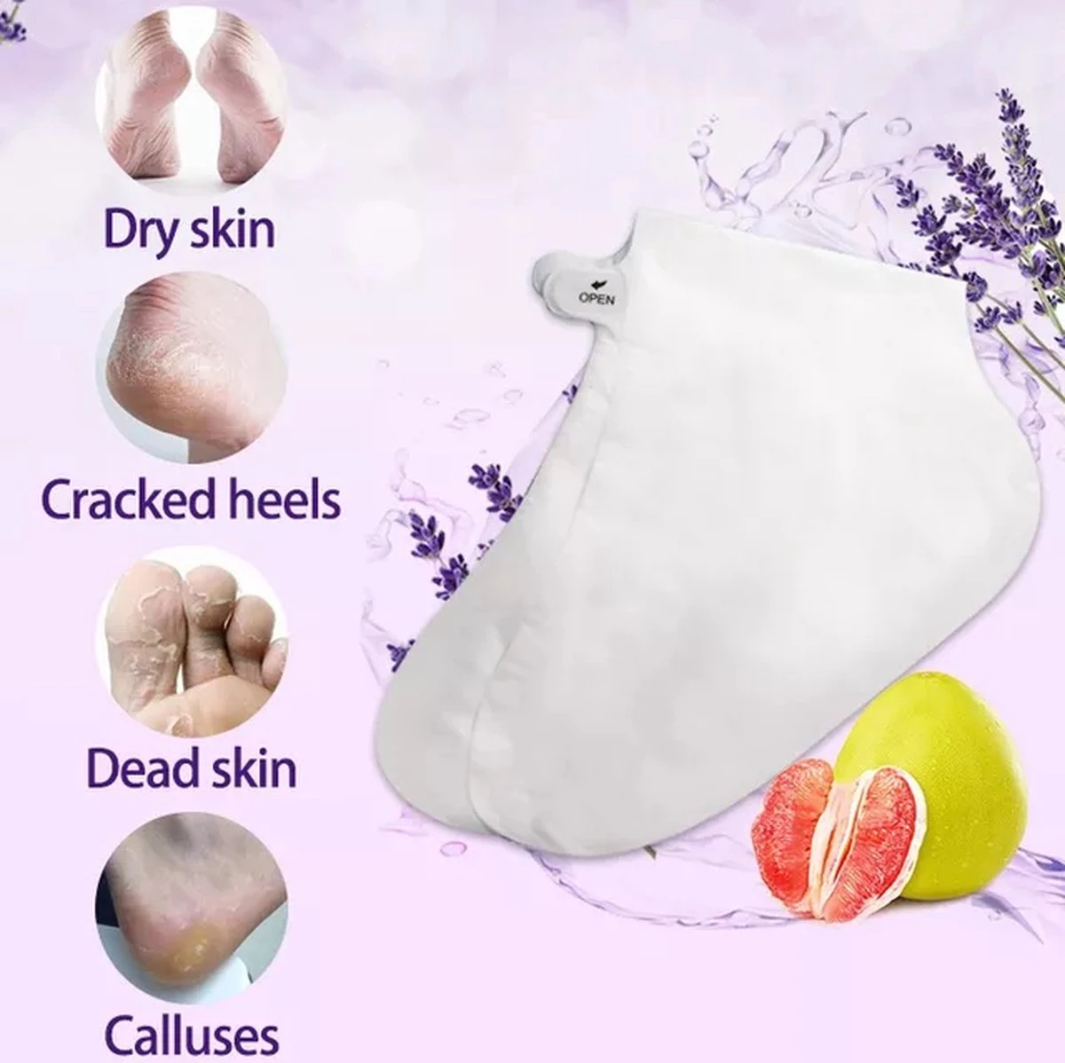 Eeltsokken - Voetmasker - Eeltsokken Voeten - Eelt Verwijderaar - Heerlijk Zachte Voeten - 4 Stuks 6 Eeltsokken - Voetmasker - Eeltsokken Voeten - Eelt Verwijderaar - Heerlijk Zachte Voeten - 4 Stuks - Afbeelding 4