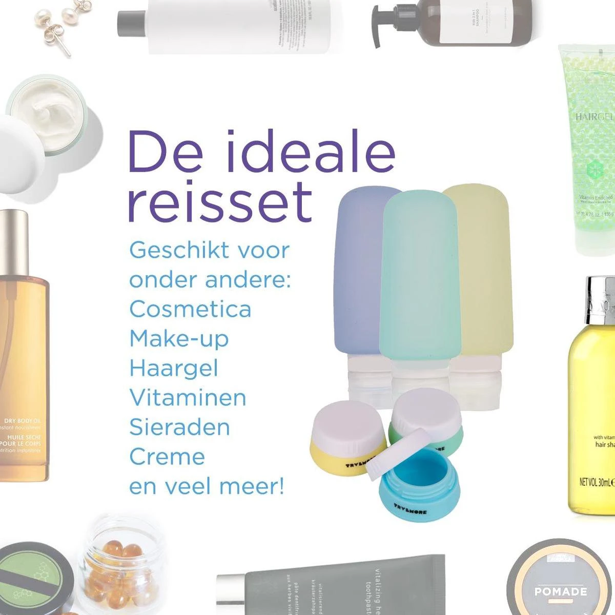 TRVLMORE Reisflesjes Met Etui - Navulbaar - Transparant - 6 Stuks 9 TRVLMORE Reisflesjes Met Etui - Navulbaar - Transparant - 6 Stuks - Afbeelding 7