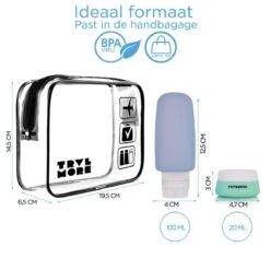 TRVLMORE Reisflesjes Met Etui - Navulbaar - Transparant - 6 Stuks 18 TRVLMORE Reisflesjes Met Etui - Navulbaar - Transparant - 6 Stuks -Winkel Voor Persoonlijke Verzorging 1200x1200 1161