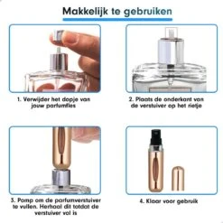 Merkloos Mini Parfum Flesje - Goud - Lipstick Formaat - Navulbare Parfum Verstuiver -Winkel Voor Persoonlijke Verzorging 1200x1200 1170