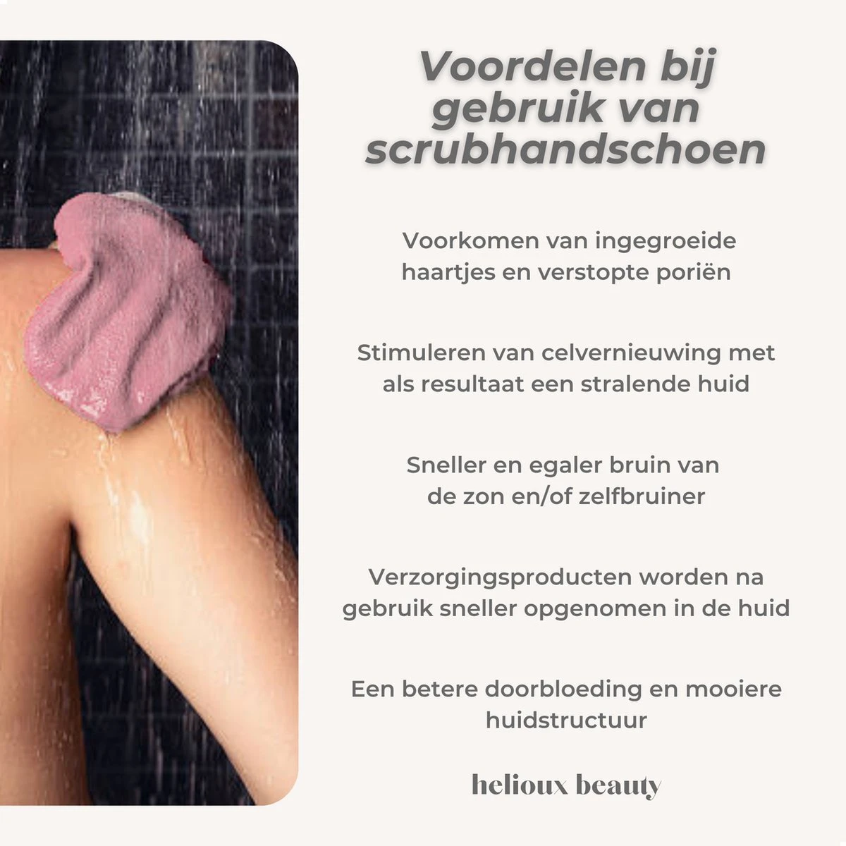 Helioux® Exfoliating Glove - Scrub Handschoen Washand - Voor Lichaam & Gezicht - Verwijderen Van Dode Huidcellen Of Zelfbruiner - Roze - Pink 5 Helioux® Exfoliating Glove - Scrub Handschoen Washand - Voor Lichaam & Gezicht - Verwijderen Van Dode Huidcellen Of Zelfbruiner - Roze - Pink - Afbeelding 3