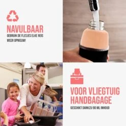 Reisflesjes Set 9-delig - Reisset - Reisflesjes Handbagage - Reis Toilettas - Reisflacons - Vliegtuig - Navulbare Reisflesjes - Roze -Winkel Voor Persoonlijke Verzorging 1200x1200 1247