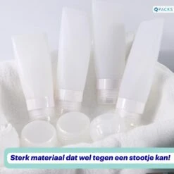 Qpacks - 8-delige Reisflesjes Set Transparant - Vliegtuig Handbagage - Navulbare Reis 100ML Flacons - Incl. Potjes & Etui -Travel - Reisaccessoires 14 Qpacks - 8-delige Reisflesjes Set Transparant - Vliegtuig Handbagage - Navulbare Reis 100ML Flacons - Incl. Potjes & Etui -Travel - Reisaccessoires -Winkel Voor Persoonlijke Verzorging 1200x1200 1260