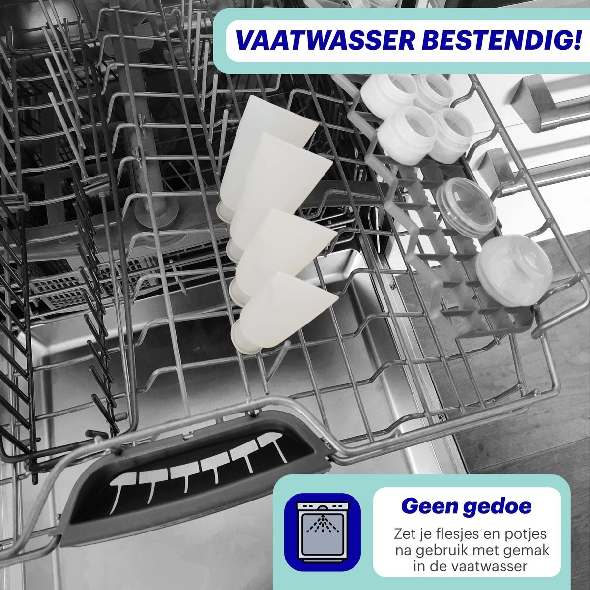 Qpacks - 8-delige Reisflesjes Set Transparant - Vliegtuig Handbagage - Navulbare Reis 100ML Flacons - Incl. Potjes & Etui -Travel - Reisaccessoires 10 Qpacks - 8-delige Reisflesjes Set Transparant - Vliegtuig Handbagage - Navulbare Reis 100ML Flacons - Incl. Potjes & Etui -Travel - Reisaccessoires - Afbeelding 8