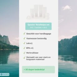 Qpacks - 8-delige Reisflesjes Set Transparant - Vliegtuig Handbagage - Navulbare Reis 100ML Flacons - Incl. Potjes & Etui -Travel - Reisaccessoires 19 Qpacks - 8-delige Reisflesjes Set Transparant - Vliegtuig Handbagage - Navulbare Reis 100ML Flacons - Incl. Potjes & Etui -Travel - Reisaccessoires -Winkel Voor Persoonlijke Verzorging 1200x1200 1263