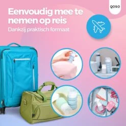 QOSO Reisflesjes Set 8-Delig | Reisflesjes Handbagage Opvouwbaar | Mini Shampoo & Reispotjes Hervulbaar Klein | Reisflesjes 100ml In 4 Kleuren | Navulbare Reisflesjes In Een Reisset -Winkel Voor Persoonlijke Verzorging 1200x1200 1278