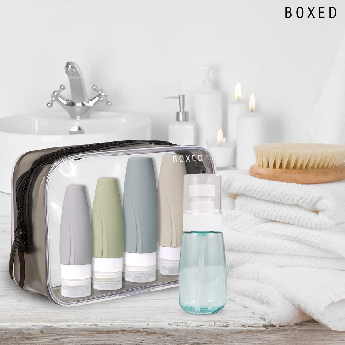 Boxed Reisflesjes Met Etui - Reisset - Verschillende Maten - Siliconen Navulbare Reisflacons - Reis Toilettas - Vliegtuig Handbagage 5 Boxed Reisflesjes Met Etui - Reisset - Verschillende Maten - Siliconen Navulbare Reisflacons - Reis Toilettas - Vliegtuig Handbagage - Afbeelding 3