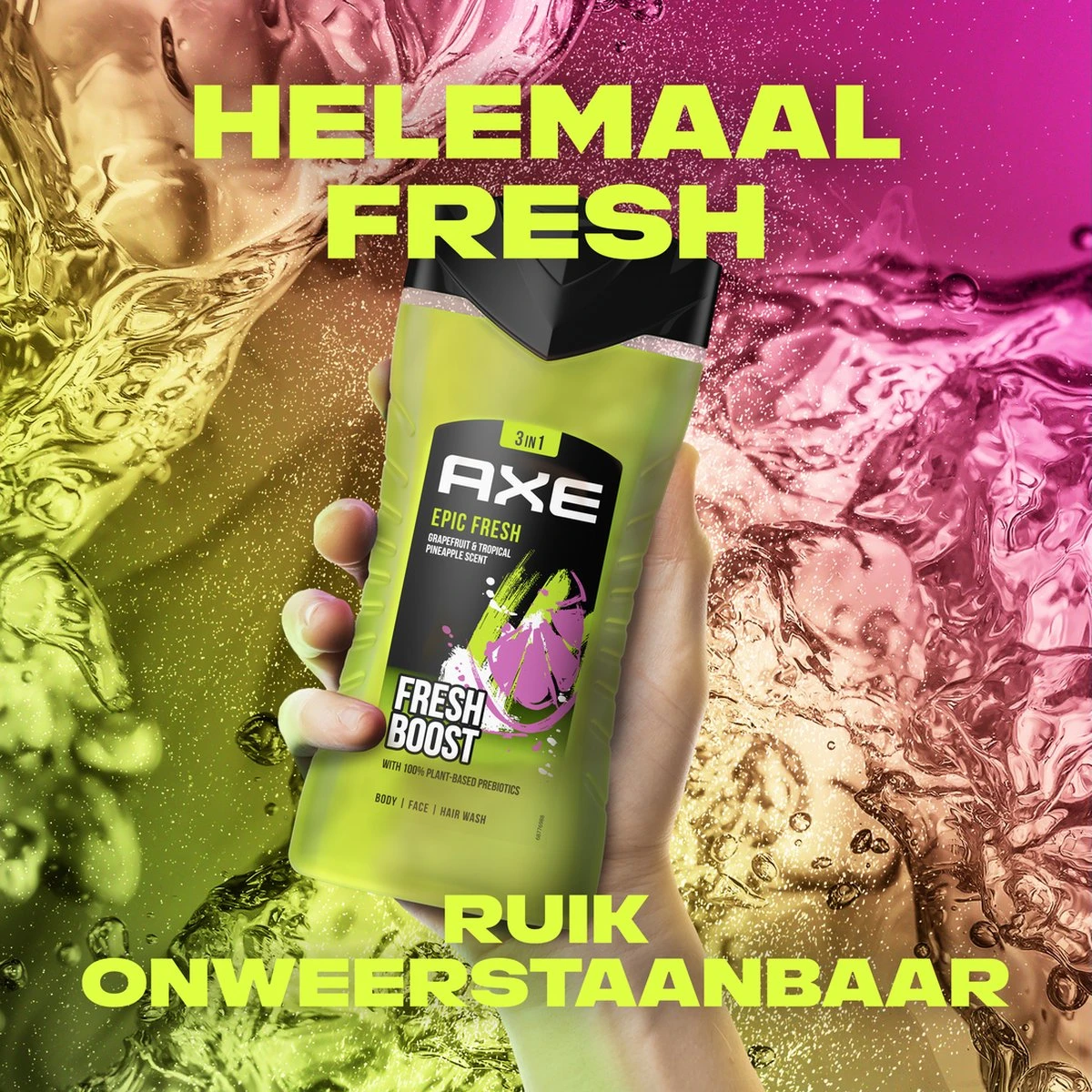 Axe 3-in-1 Douchegel - Epic Fresh - 6 X 250 Ml 6 Axe 3-in-1 Douchegel - Epic Fresh - 6 X 250 Ml - Afbeelding 4