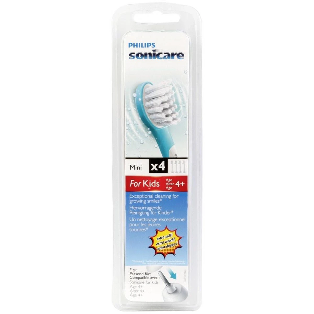 Philips Sonicare For Kids HX6034/33 - Opzetborstel 4 Stuk(s) - Turkoois 6 Philips Sonicare For Kids HX6034/33 - Opzetborstel 4 Stuk(s) - Turkoois - Afbeelding 4