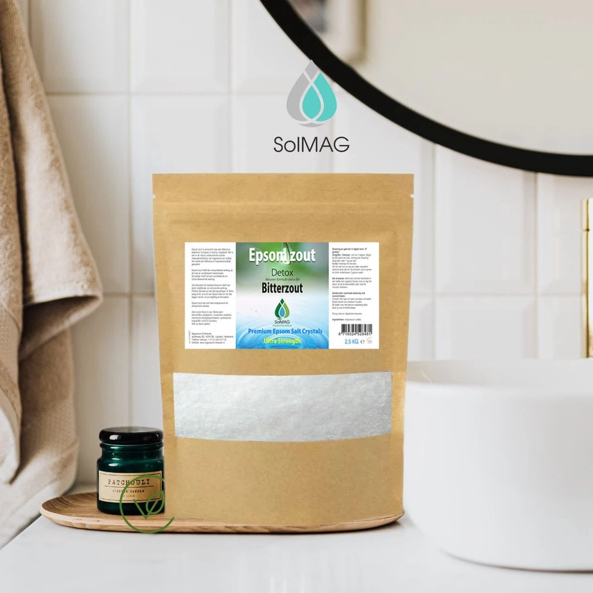 Epsom Zout - Bitterzout - Magnesiumsulfaat - Badzout - 25 Kg - In Zak - Voetenbad 6 Epsom Zout - Bitterzout - Magnesiumsulfaat - Badzout - 25 Kg - In Zak - Voetenbad - Afbeelding 4
