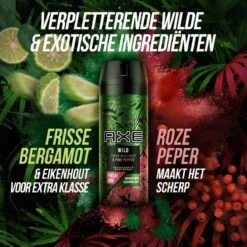 Axe Wild Fresh Bergamot & Pink Pepper Deodorant Bodyspray - 6 X 150 Ml - Voordeelverpakking 26 Axe Wild Fresh Bergamot & Pink Pepper Deodorant Bodyspray - 6 X 150 Ml - Voordeelverpakking -Winkel Voor Persoonlijke Verzorging 1200x1200 1644