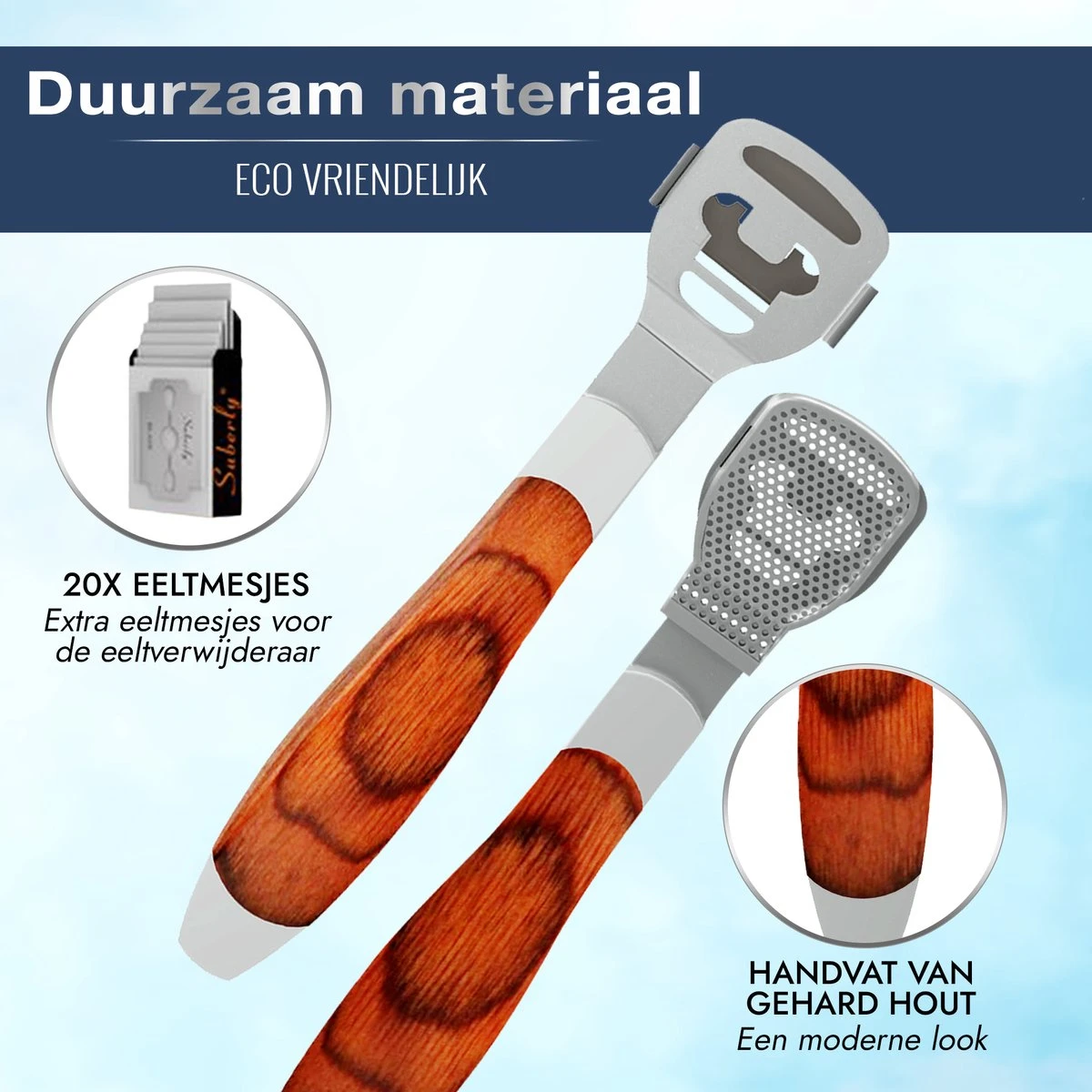 Pedicureset Professioneel - Pedicure Eeltmesjes - Eelt Verwijderaar Pedicure Set - Eeltverwijderaar Voetvijl - Eeltschraper - Eeltschaaf - Eeltrasp 10 Pedicureset Professioneel - Pedicure Eeltmesjes - Eelt Verwijderaar Pedicure Set - Eeltverwijderaar Voetvijl - Eeltschraper - Eeltschaaf - Eeltrasp - Afbeelding 8