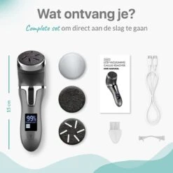 Be Lavish Elektrische Eeltverwijderaar Met Stofzuigsysteem - Voetvijl - Eeltvijl - IPX7 Waterdicht - USB Oplaadbaar - Inc. 3 Opzetstukken & Borstel -Winkel Voor Persoonlijke Verzorging 1200x1200 1926