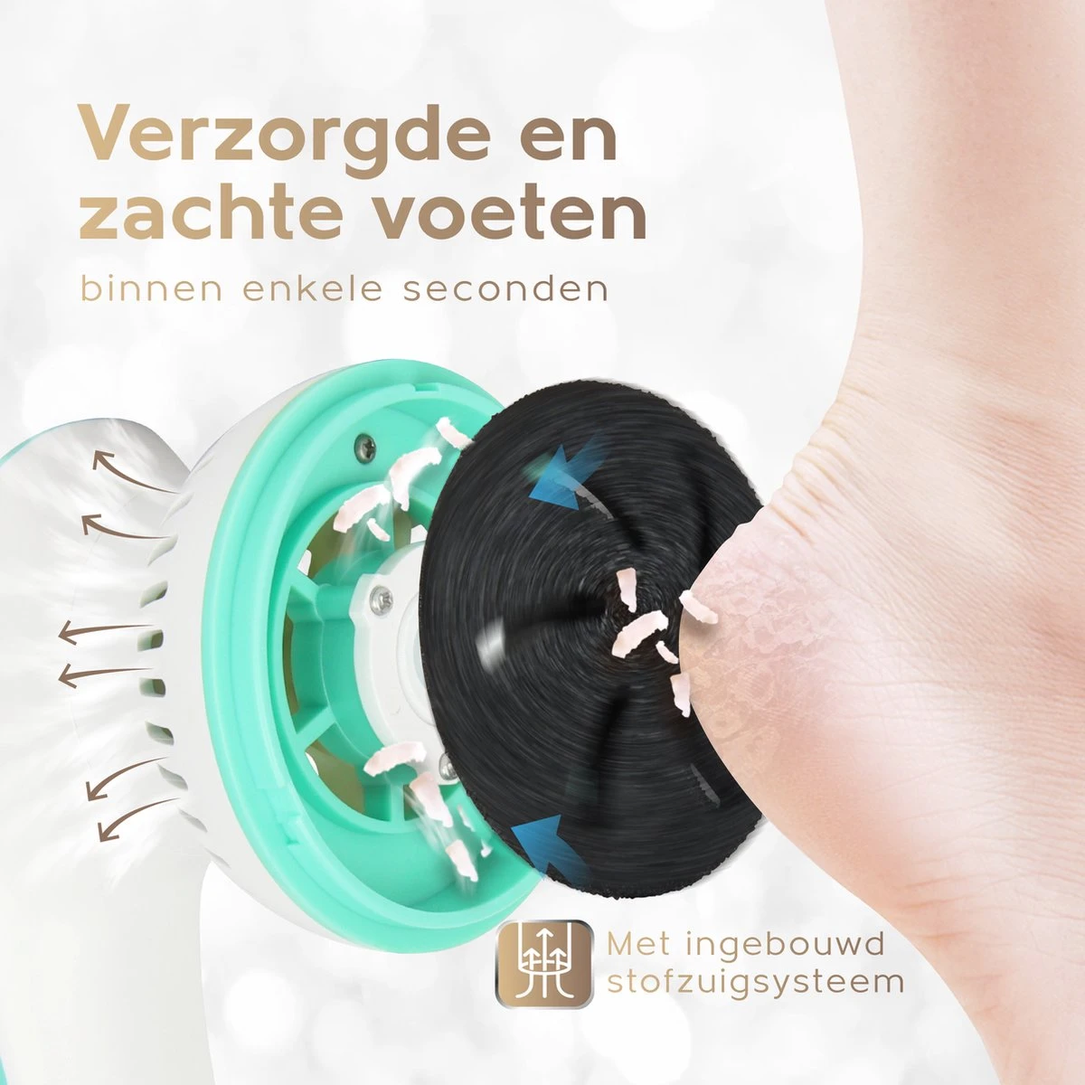 Vibrix® 2.0 Set Elektrische Eelt Verwijderaar Met Stofzuigsysteem - Krachtigste Motor Op De Markt - USB Oplaadbaar - Voetvijl 5 Vibrix® 2.0 Set Elektrische Eelt Verwijderaar Met Stofzuigsysteem - Krachtigste Motor Op De Markt - USB Oplaadbaar - Voetvijl - Afbeelding 3