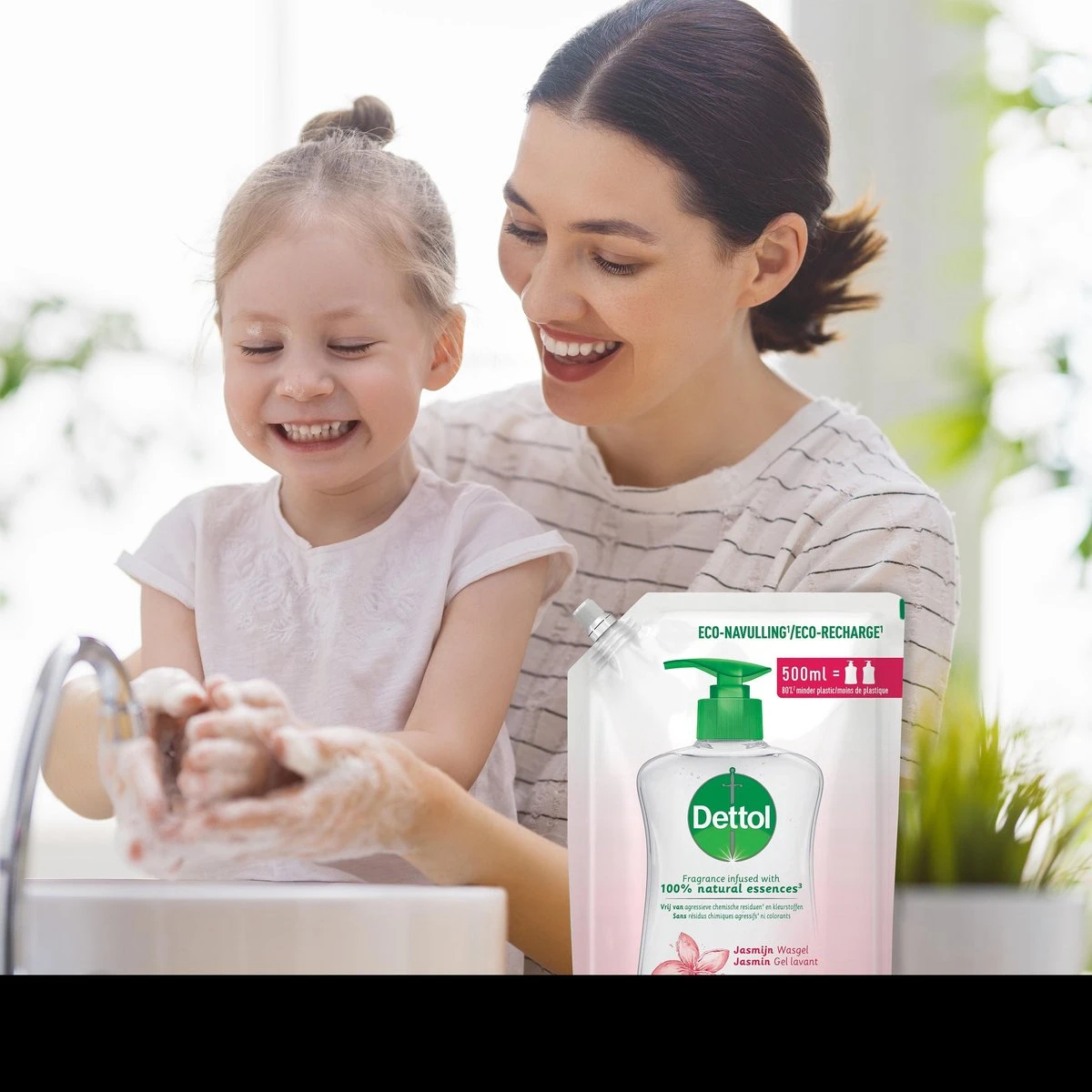 Dettol - Handzeep Navulling - Antibacterieel - Jasmijn - 100% Natuurlijke Oliën - 2 X 500ml 8 Dettol - Handzeep Navulling - Antibacterieel - Jasmijn - 100% Natuurlijke Oliën - 2 X 500ml - Afbeelding 6