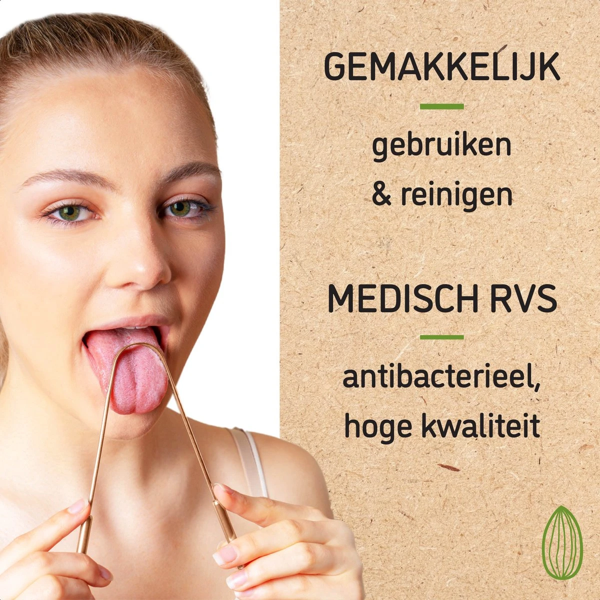 Nutty Green 3-Delige Tongschraper Set Inclusief Opbergcase - Tongreiniging Mondverzorging - Tongreiniger Mondhygiëne - RVS Schraper Voor Schone Tong Reiniging - Tongborstel Tegen Slechte Adem - Zero Waste Lifestyle 5 Nutty Green 3-Delige Tongschraper Set Inclusief Opbergcase - Tongreiniging Mondverzorging - Tongreiniger Mondhygiëne - RVS Schraper Voor Schone Tong Reiniging - Tongborstel Tegen Slechte Adem - Zero Waste Lifestyle - Afbeelding 3