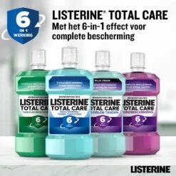 LISTERINE Total Care Bescherming Tegen Tandsteen: Mondspoeling Voor Complete Bescherming Tegen De Opbouw Van Tandsteen Met 6-in-1 Effect - Met Essentiële Oliën, Fluoride En Zinkformule, 3 X 500 Ml -Winkel Voor Persoonlijke Verzorging 1200x1200 273