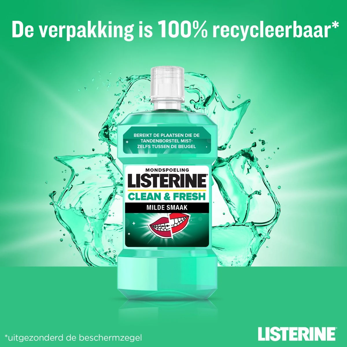 LISTERINE Clean & Fresh, Mondwater Met Essentiële Oliën En Fluoride, Zonder Alcohol, Bereikt De Plaatsen Die De Tandenborstel Mist – Zelfs Tussen De Beugel, 3 X 500 Ml 9 LISTERINE Clean & Fresh, Mondwater Met Essentiële Oliën En Fluoride, Zonder Alcohol, Bereikt De Plaatsen Die De Tandenborstel Mist – Zelfs Tussen De Beugel, 3 X 500 Ml - Afbeelding 7