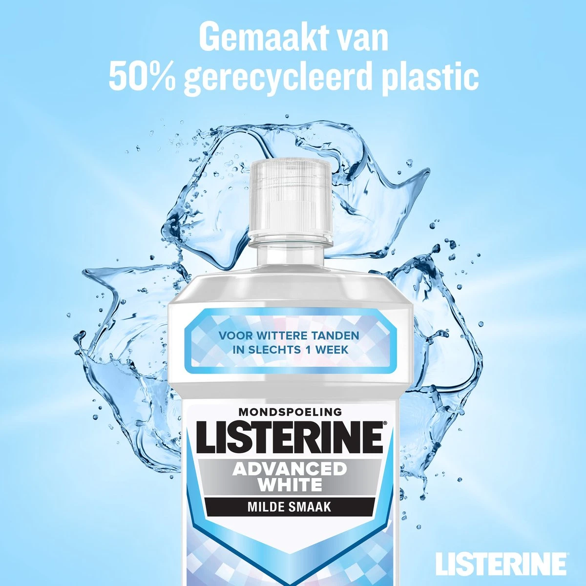 LISTERINE Advanced White Milde Smaak, Mondspoeling, Verwijdert Sterke Verkleuring Voor Wittere Tanden In Slechts 1 Week, 3x 500 Ml 9 LISTERINE Advanced White Milde Smaak, Mondspoeling, Verwijdert Sterke Verkleuring Voor Wittere Tanden In Slechts 1 Week, 3x 500 Ml - Afbeelding 7