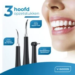Professionele Tandsteen Verwijderaar - 5 Standen - Inclusief Tandarts Set - Met 3 Opzetstukken - Elektrisch - Tandplak -Winkel Voor Persoonlijke Verzorging 1200x1200 415