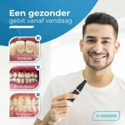 V-Goods Premium Sonische Tandsteen Verwijderaar - 5 Standen - Inclusief Tandarts Set - 3 Opzetstukken - Tandplak -Winkel Voor Persoonlijke Verzorging 1200x1200 438