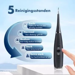 DynaBright Elektrische Tandsteen Verwijderaar - 5 Standen - 5 Delig - Incl. Professionele Tandarts Set - Tandplak - Zwart - Tong Schraper - USB - Tand Verzorging -Winkel Voor Persoonlijke Verzorging 1200x1200 453