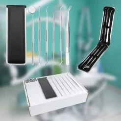 AdroitGoods 7 Delige RVS Tandarts Setje - Incl Haakje En Spiegel - Tandenstokers - Tandplak - Gebit Verzorging Setje -Winkel Voor Persoonlijke Verzorging 1200x1200 516