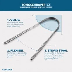 RX Goods RVS Tongschraper Voor Mondverzorging – 4 Stuks – Tongreiniger, Tongborstel & Tong Schraper – Duurzaam & Herbruikbaar 18 RX Goods RVS Tongschraper Voor Mondverzorging – 4 Stuks – Tongreiniger, Tongborstel & Tong Schraper – Duurzaam & Herbruikbaar -Winkel Voor Persoonlijke Verzorging 1200x1200 533