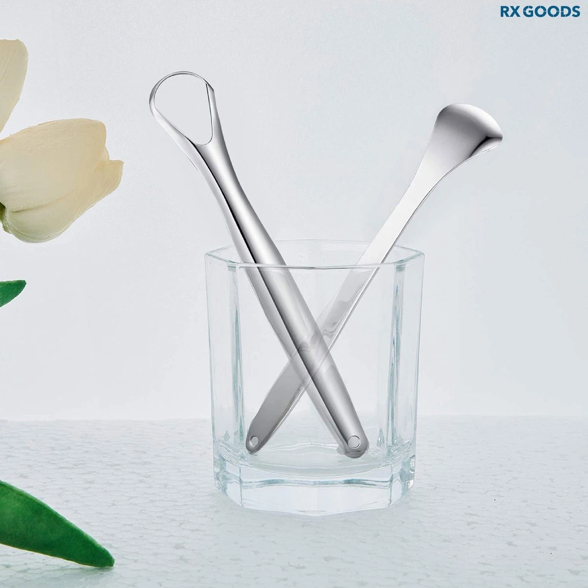 RX Goods RVS Tongschraper Voor Mondverzorging – 4 Stuks – Tongreiniger, Tongborstel & Tong Schraper – Duurzaam & Herbruikbaar 10 RX Goods RVS Tongschraper Voor Mondverzorging – 4 Stuks – Tongreiniger, Tongborstel & Tong Schraper – Duurzaam & Herbruikbaar - Afbeelding 8