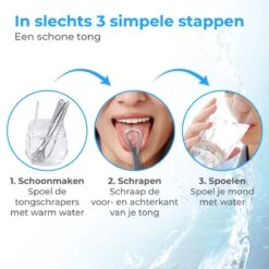 Nuvance - Professionele Tongschraper - 3 In 1 Set - Voor Mondverzorging - Tongreiniger - Tong Schraper - Tongue Scraper - RVS -Winkel Voor Persoonlijke Verzorging 1200x1200 550