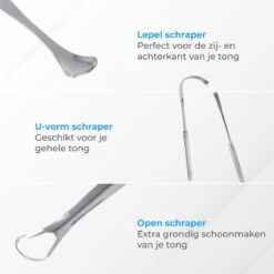Nuvance - Professionele Tongschraper - 3 In 1 Set - Voor Mondverzorging - Tongreiniger - Tong Schraper - Tongue Scraper - RVS -Winkel Voor Persoonlijke Verzorging 1200x1200 551