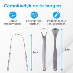 Nuvance - Professionele Tongschraper - 3 In 1 Set - Voor Mondverzorging - Tongreiniger - Tong Schraper - Tongue Scraper - RVS -Winkel Voor Persoonlijke Verzorging 1200x1200 553