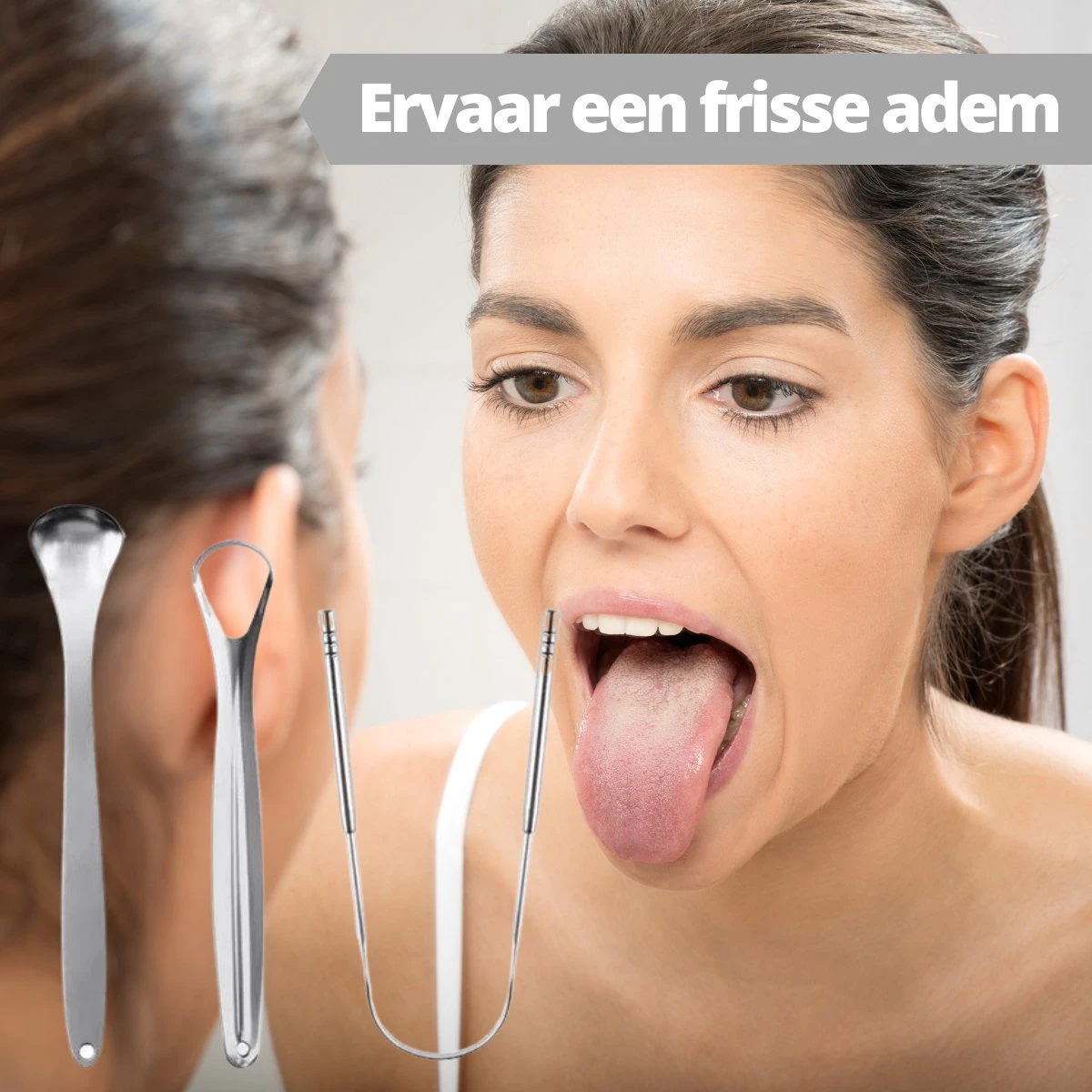 AdroitGoods RVS Tongschraper Set Voor Mondverzorging - 4 Stuks - Tongreiniger/Tongborstel & Tong Schraper 5 AdroitGoods RVS Tongschraper Set Voor Mondverzorging - 4 Stuks - Tongreiniger/Tongborstel & Tong Schraper - Afbeelding 3