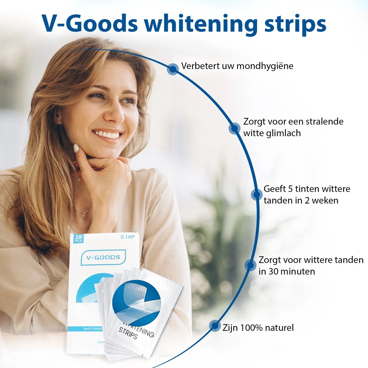 V-Goods Premium Whitening Strips - Tandenbleek Strips - Wittere Tanden - 28x Tandenbleek Strips DIRECT Resultaat - Tandenbleekset - Whitening - Tandenblekers 4 V-Goods Premium Whitening Strips - Tandenbleek Strips - Wittere Tanden - 28x Tandenbleek Strips DIRECT Resultaat - Tandenbleekset - Whitening - Tandenblekers - Afbeelding 2