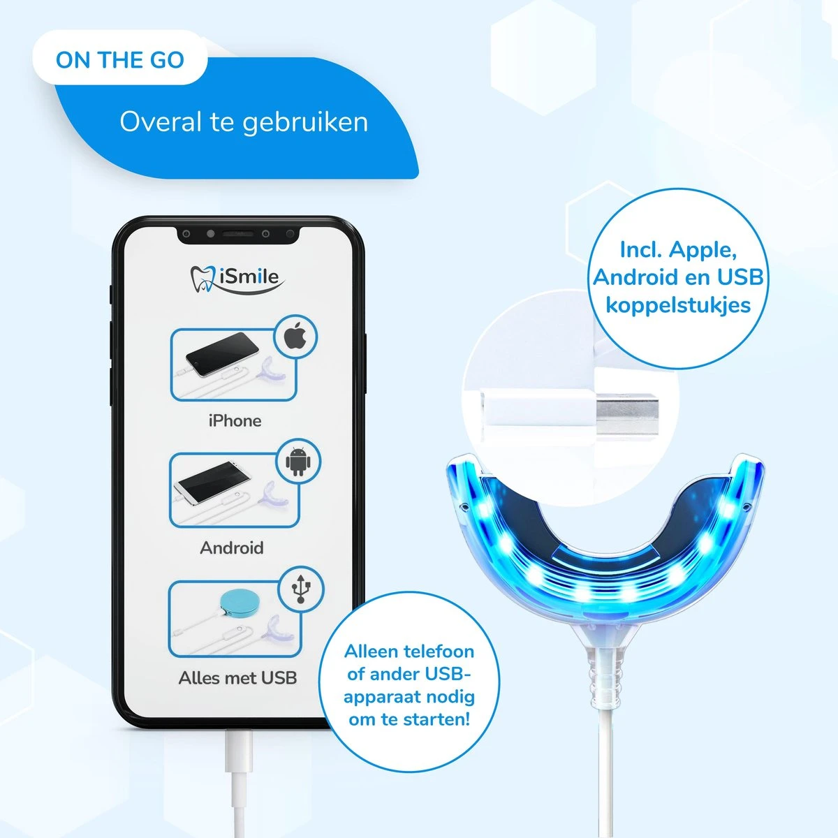 ISmile Professionele Tandenbleekset - Veilig Tanden Bleken - Zonder Peroxide - Witte Tanden - Teeth Whitening 4 ISmile Professionele Tandenbleekset - Veilig Tanden Bleken - Zonder Peroxide - Witte Tanden - Teeth Whitening - Afbeelding 2