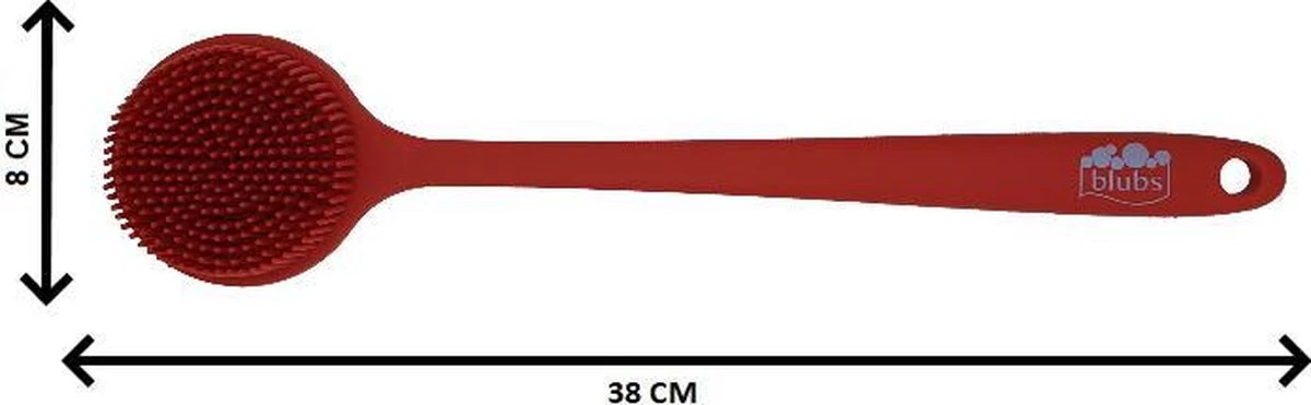 Blubs® – Badborstel – Dry Brush – Rug Scrubber – Lichaamsborstel – Rugborstel Douche Met Steel – Huidborstel – Rugborstel Kunststof – Badborstel Met Steel – Doucheborstel Met Steel – Siliconen Borstel – Droogborstel – Massage – Rood 7 Blubs® – Badborstel – Dry Brush – Rug Scrubber – Lichaamsborstel – Rugborstel Douche Met Steel – Huidborstel – Rugborstel Kunststof – Badborstel Met Steel – Doucheborstel Met Steel – Siliconen Borstel – Droogborstel – Massage – Rood - Afbeelding 5
