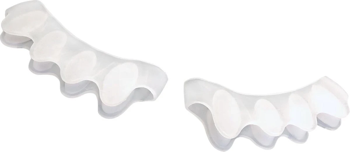 Scarlet Health | Teenspreider "Spreader III"; 1 Paar (2 Stuks) Gelhouder Van Zachte Siliconen; 5-teen Spreider Voor Hallux Valgus, Hamertenen, Kogelvormige Tenen. Vaandel 5 Scarlet Health | Teenspreider "Spreader III"; 1 Paar (2 Stuks) Gelhouder Van Zachte Siliconen; 5-teen Spreider Voor Hallux Valgus, Hamertenen, Kogelvormige Tenen. Vaandel - Afbeelding 3