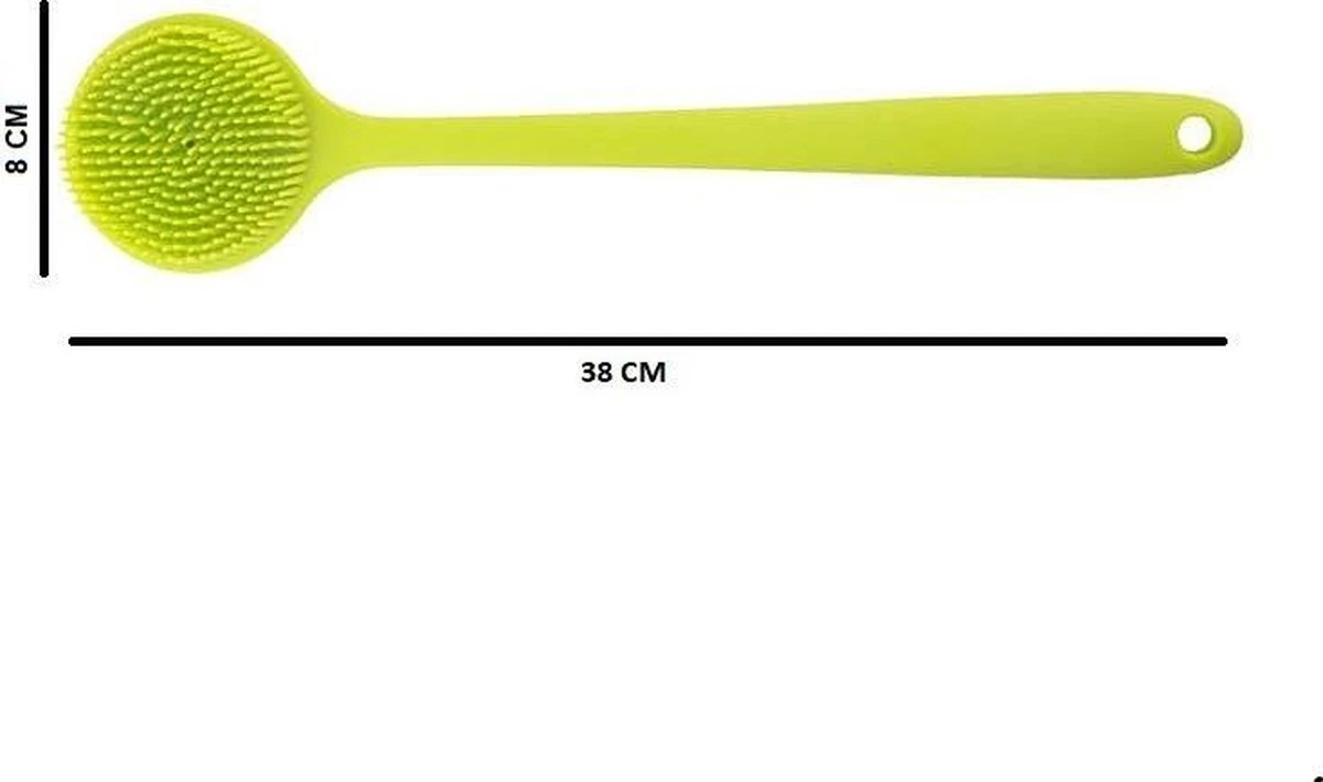 Blubs® – Badborstel – Dry Brush – Rug Scrubber – Lichaamsborstel – Rugborstel Douche Met Steel – Huidborstel – Rugborstel Kunststof – Badborstel Met Steel – Doucheborstel Met Steel – Siliconen Borstel – Droogborstel – Massage – Groen 9 Blubs® – Badborstel – Dry Brush – Rug Scrubber – Lichaamsborstel – Rugborstel Douche Met Steel – Huidborstel – Rugborstel Kunststof – Badborstel Met Steel – Doucheborstel Met Steel – Siliconen Borstel – Droogborstel – Massage – Groen - Afbeelding 7