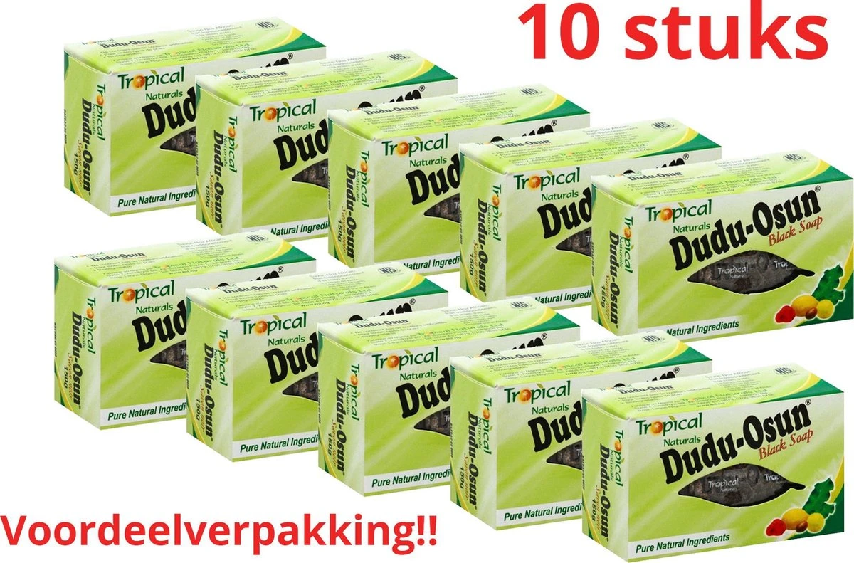 Dudu Osun Black Afrika Soap - Zwarte Afrikaanse Zeep - 10 Stuks Black Soap