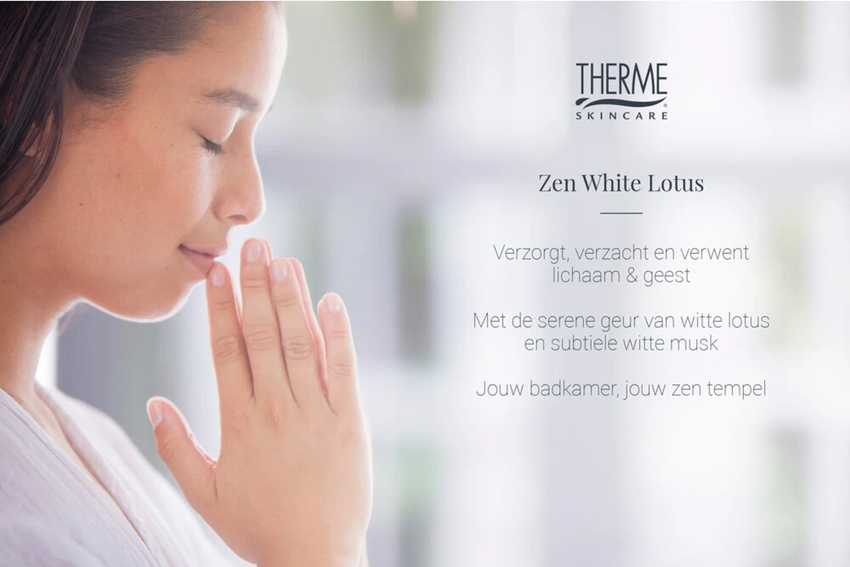 Therme Shower Satin Zen White Lotus 200 Ml 4 Therme Shower Satin Zen White Lotus 200 Ml - Afbeelding 2