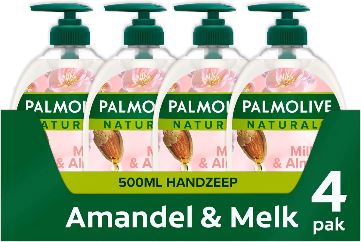 Palmolive® Palmolive Naturals Amandel Handzeep - 4 X 500ml - Voordeelverpakking 3 Palmolive® Palmolive Naturals Amandel Handzeep - 4 X 500ml - Voordeelverpakking