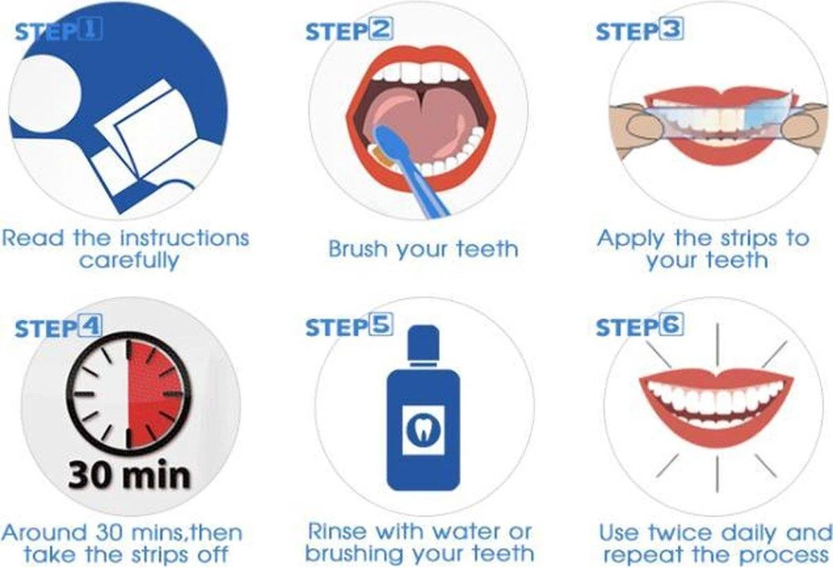 Pro Whitening Strips - Tanden Bleek Strips - 14 Paar Teeth Whitening Strips - Tandenblekers 4 Pro Whitening Strips - Tanden Bleek Strips - 14 Paar Teeth Whitening Strips - Tandenblekers - Afbeelding 2