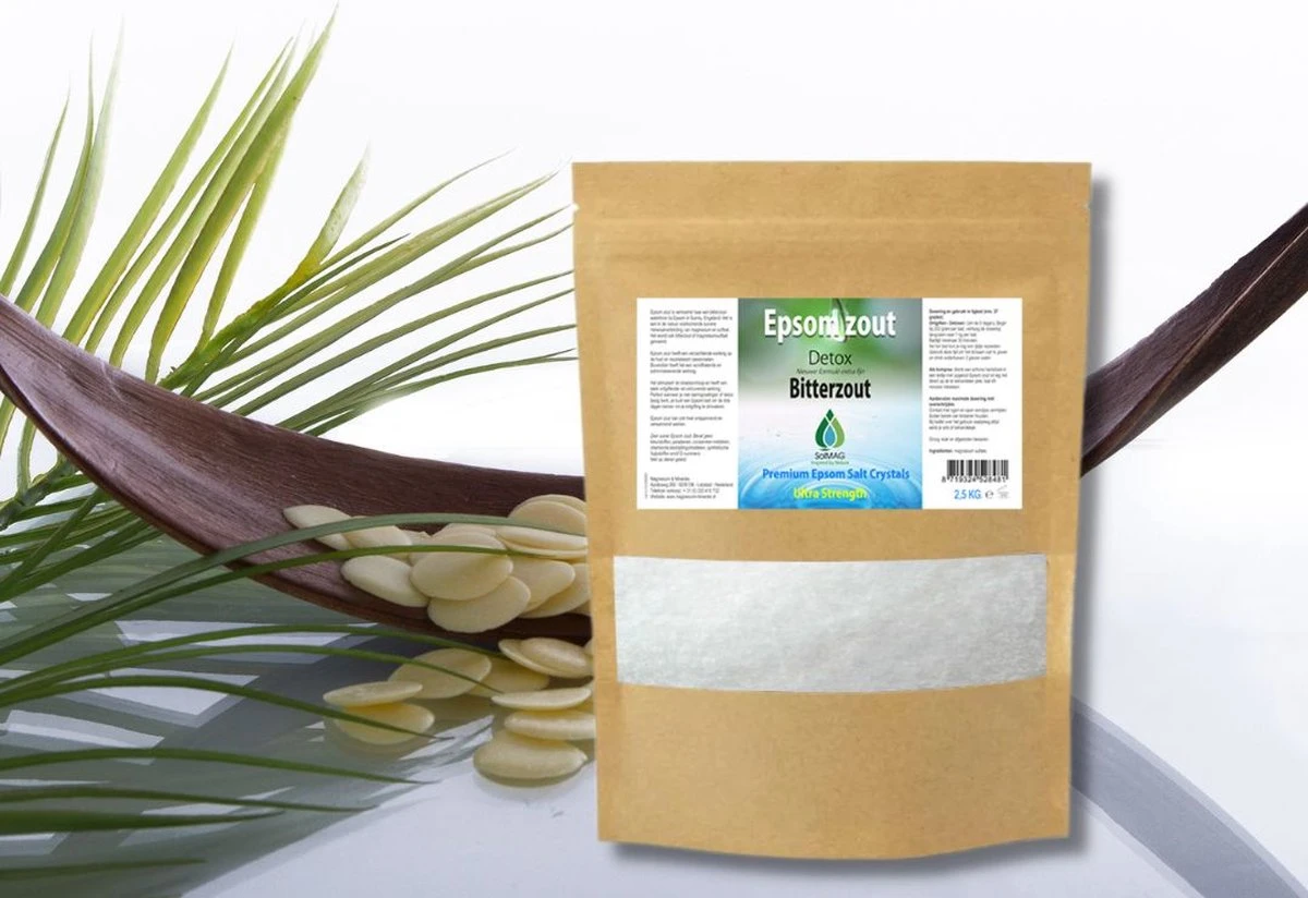 Epsom Zout - Bitterzout - Magnesiumsulfaat - Badzout - 25 Kg - In Zak - Voetenbad 5 Epsom Zout - Bitterzout - Magnesiumsulfaat - Badzout - 25 Kg - In Zak - Voetenbad - Afbeelding 3