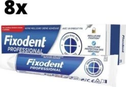 Fixodent Professional Kleefpasta - 8 X 40 Gram - Voordeelpakket