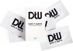 DIPPITWHITE | MINT SMAAK |14 Behandelingen | Tandenbleek/Teeth Whitening Strips | Peroxidevrij (0%) | 100% Natuurlijk | Wittere Tanden | Tandenblekers