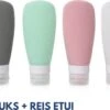Pazzo Goods - Reisflesjes - Gratis Toilettasje - Reisflesjes Handbagage - Reisflacons - Reisflesjes 100 Ml - Siliconen - 4 Stuks - Duurzaam - Navulbaar