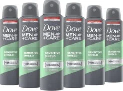 Dove Men+Care Sensitive Shield Anti-Transpirant Deodorant Spray - 6 X 150 Ml - Voordeelverpakking
