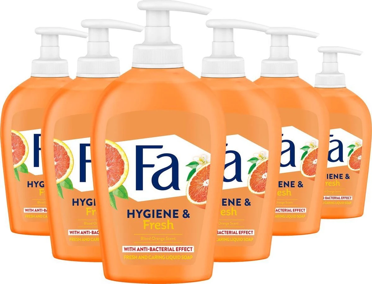 Fa Orange Vloeibare Handzeep 6x 250ml - Grootverpakking 3 Fa Orange Vloeibare Handzeep 6x 250ml - Grootverpakking